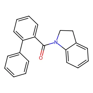 2,3-Dihydroindol-1-yl-(2-phenylphenyl)methanone structure