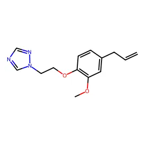 1-[2-(4-allyl-2-methoxyphenoxy)ethyl]-1H-1,2,4-triazole structure