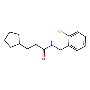 N-(2-氯苄基)-3-环戊基丙酰胺 structure