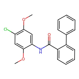 N-(4-chloro-2,5-dimethoxyphenyl)-2-phenylbenzamide structure