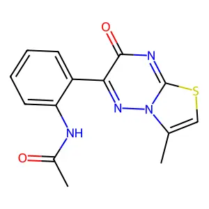 N-[2-(3-methyl-7-oxo-[1,3]thiazolo[3,2-b][1,2,4]triazin-6-yl)phenyl]acetamide structure