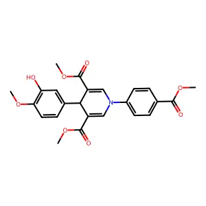 Dimethyl 4-(3-hydroxy-4-methoxy-phenyl)-1-(4-methoxycarbonylphenyl)-4H-pyridine-3,5-dicarboxylate structure