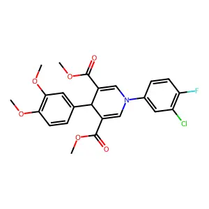 dimethyl 1-(3-chloro-4-fluorophenyl)-4-(3,4-dimethoxyphenyl)-1,4-dihydropyridine-3,5-dicarboxylate structure