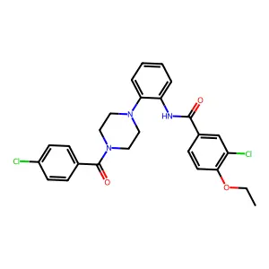 3-chloro-N-[2-[4-(4-chlorobenzoyl)piperazin-1-yl]phenyl]-4-ethoxybenzamide structure