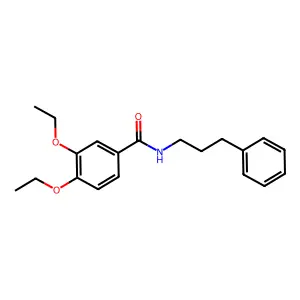 3,4-diethoxy-N-(3-phenylpropyl)benzamide structure