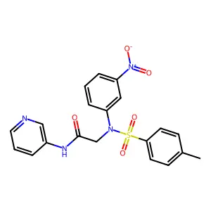 2-(N-(4-methylphenyl)sulfonyl-3-nitroanilino)-N-pyridin-3-ylacetamide structure