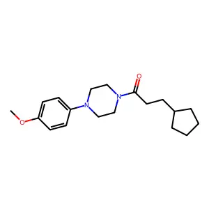 3-Cyclopentyl-1-[4-(4-methoxyphenyl)piperazin-1-yl]propan-1-one structure