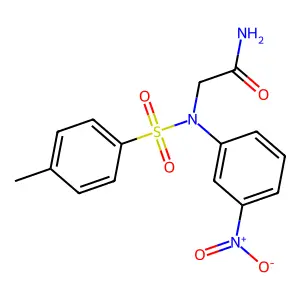 2-(N-(4-methylphenyl)sulfonyl-3-nitroanilino)acetamide structure