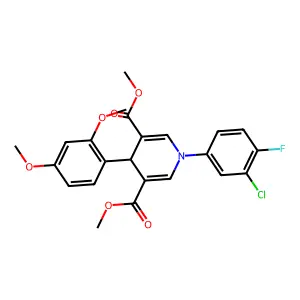 dimethyl 1-(3-chloro-4-fluorophenyl)-4-(2,4-dimethoxyphenyl)-1,4-dihydropyridine-3,5-dicarboxylate structure