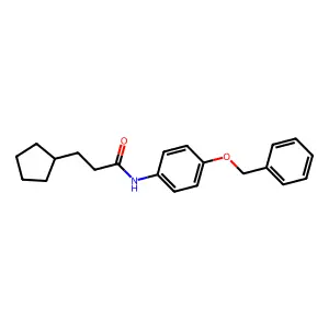 3-环戊基-N-(4-苄氧基苯基)丙酰胺 structure