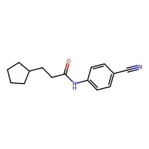 N-(4-氰基苯基)-3-环戊基丙酰胺 structure