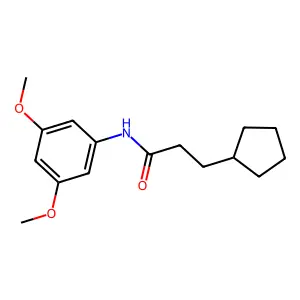 3-cyclopentyl-N-(3,5-dimethoxyphenyl)propanamide structure