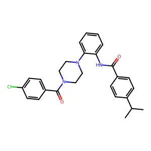 N-[2-[4-(4-chlorobenzoyl)piperazin-1-yl]phenyl]-4-propan-2-ylbenzamide structure