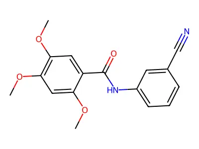 N-(3-cyanophenyl)-2,4,5-trimethoxybenzamide structure