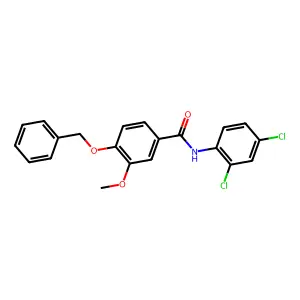 N-(2,4-dichlorophenyl)-3-methoxy-4-phenylmethoxybenzamide structure