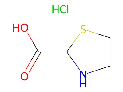 1,3-Thiazolidine-2-carboxylic acid--hydrogen chloride (1/1) structure