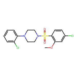 1-(4-Chloro-2-methoxybenzenesulfonyl)-4-(2-chlorophenyl)piperazine structure