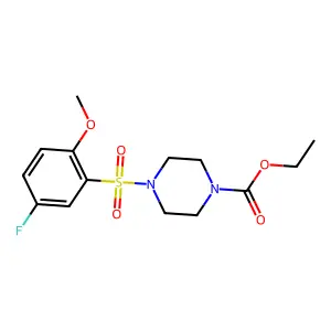 Ethyl 4-[(5-fluoro-2-methoxyphenyl)sulfonyl]piperazinecarboxylate structure