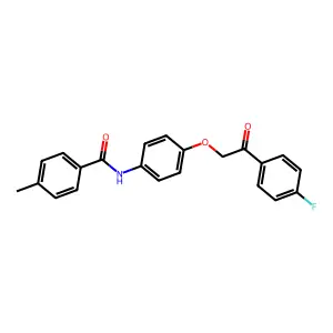 N-[4-[2-(4-fluorophenyl)-2-oxoethoxy]phenyl]-4-methylbenzamide structure