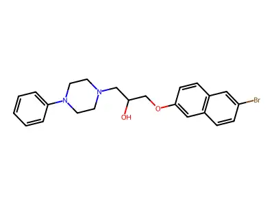 1-[(6-Bromonaphthalen-2-yl)oxy]-3-(4-phenylpiperazin-1-yl)propan-2-ol structure