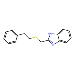 1H-benzimidazol-2-ylmethyl 2-phenylethyl sulfide structure