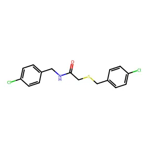 N-(4-chlorobenzyl)-2-[(4-chlorobenzyl)sulfanyl]acetamide structure