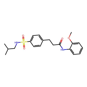 3-{4-[(isobutylamino)sulfonyl]phenyl}-N-(2-methoxyphenyl)propanamide structure