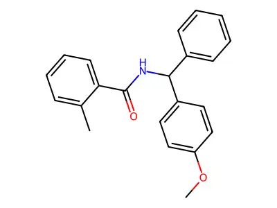 N-[(4-methoxyphenyl)(phenyl)methyl]-2-methylbenzamide structure
