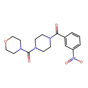 Morpholin-4-yl 4-[(3-nitrophenyl)carbonyl]piperazinyl ketone structure