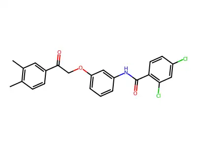 2,4-dichloro-N-[3-[2-(3,4-dimethylphenyl)-2-oxoethoxy]phenyl]benzamide structure