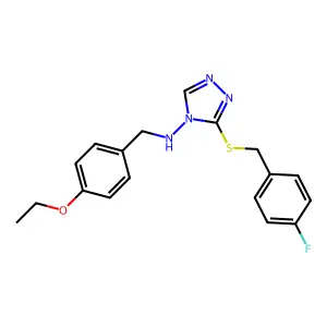 N-(4-ethoxybenzyl)-3-[(4-fluorobenzyl)sulfanyl]-4H-1,2,4-triazol-4-amine structure