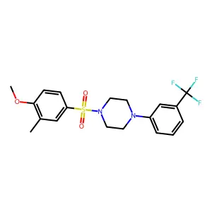 1-[(4-Methoxy-3-methylphenyl)sulfonyl]-4-[3-(trifluoromethyl)phenyl]piperazine structure