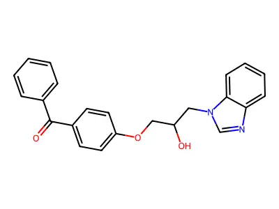 4-(3-Benzimidazolyl-2-hydroxypropoxy)phenyl phenyl ketone structure