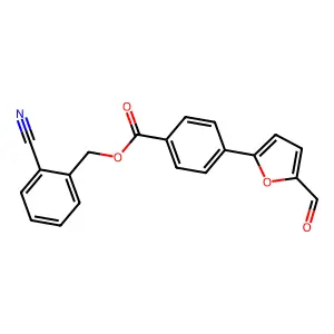 2-Cyanobenzyl 4-(5-formylfuran-2-yl)benzoate structure