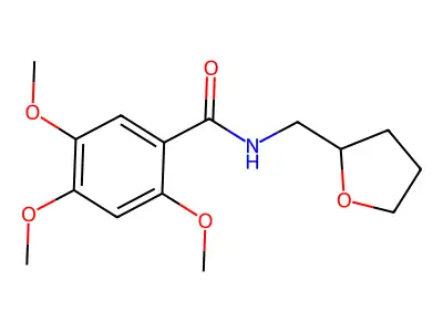 2,4,5-trimethoxy-N-(oxolan-2-ylmethyl)benzamide structure