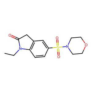 1-ethyl-5-morpholin-4-ylsulfonyl-3H-indol-2-one structure