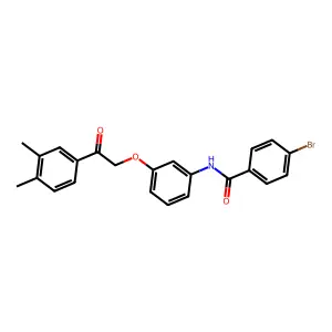 4-bromo-N-[3-[2-(3,4-dimethylphenyl)-2-oxoethoxy]phenyl]benzamide structure