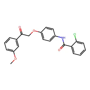 2-chloro-N-[4-[2-(3-methoxyphenyl)-2-oxoethoxy]phenyl]benzamide structure