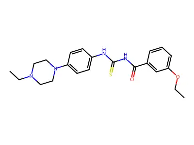3-ethoxy-N-[[4-(4-ethylpiperazin-1-yl)phenyl]carbamothioyl]benzamide structure