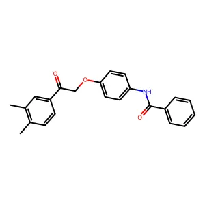 N-[4-[2-(3,4-dimethylphenyl)-2-oxoethoxy]phenyl]benzamide structure