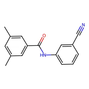 N-(3-cyanophenyl)-3,5-dimethylbenzamide structure