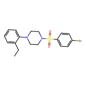 1-(4-Bromophenyl)sulfonyl-4-(2-ethylphenyl)piperazine structure