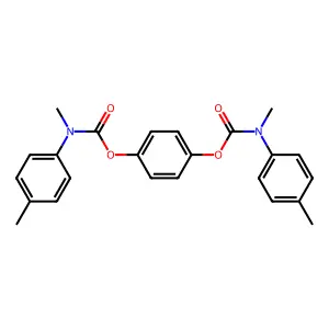 1,4-phenylene bis[methyl(4-methylphenyl)carbamate] structure