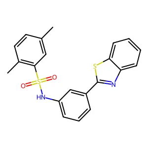 N-(3-(benzo[d]thiazol-2-yl)phenyl)-2,5-dimethylbenzenesulfonamide structure