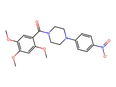 [4-(4-Nitrophenyl)piperazin-1-yl]-(2,4,5-trimethoxyphenyl)methanone structure