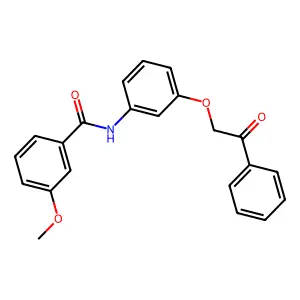 3-methoxy-N-(3-phenacyloxyphenyl)benzamide structure