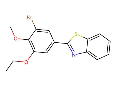 2-(3-Bromo-5-ethoxy-4-methoxyphenyl)-1,3-benzothiazole structure