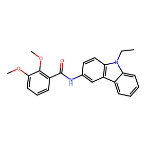N-(9-ethylcarbazol-3-yl)-2,3-dimethoxybenzamide structure