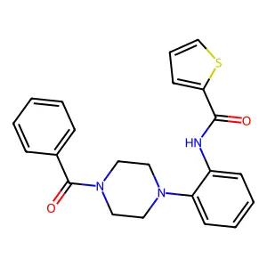 N-[2-(4-benzoylpiperazin-1-yl)phenyl]thiophene-2-carboxamide structure