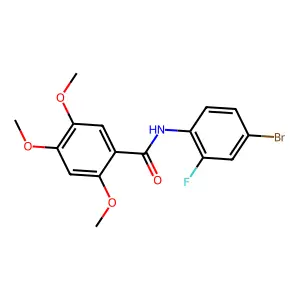 N-(4-bromo-2-fluorophenyl)-2,4,5-trimethoxybenzamide structure
